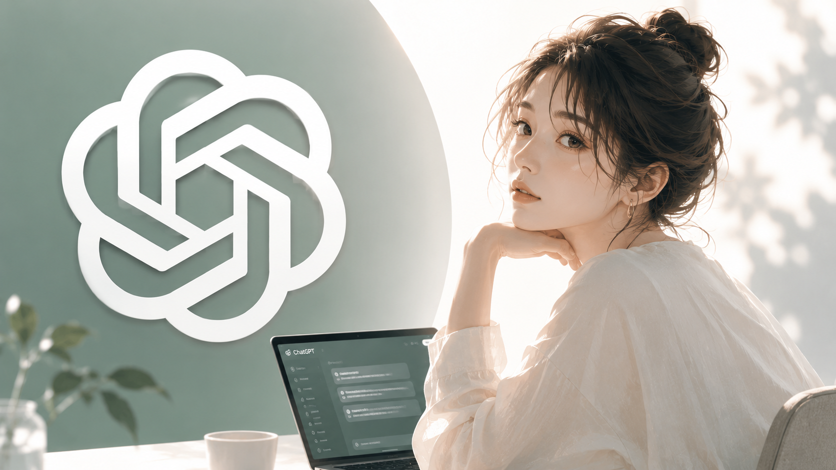 ChatGPTを毎日使う女性のイメージ